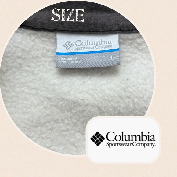 ***Columbia -Beige Pullover•EUC Size•large+Sweatshirt++Oversized sweatshirts *** - Picture 7 of 7